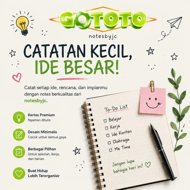 GOTOTO notesbyjc | Catatan Digital yang Membantu Aktivitas Sehari-hari Menjadi Lebih Mudah in Medan