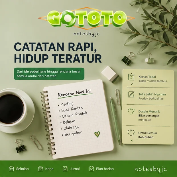 GOTOTO notesbyjc | Pentingnya Catatan dalam Mendukung Produktivitas Modern in Medan
